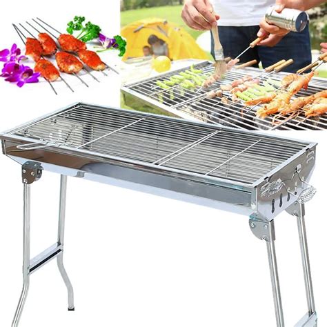 stainless steel folding camping grill